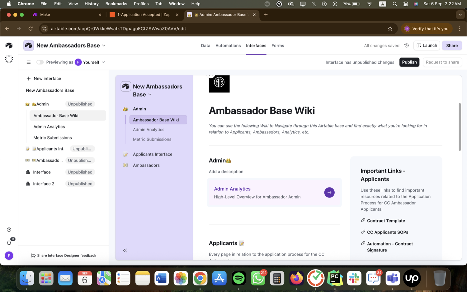 Creator Ambassador Program Ops - Airtable, Make.com & Zapier screenshot 3